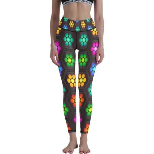 WomensDigital Printed Yoga Pants High Waist Sports Fitness Leggings Running Tights Stretch Breathable Sports Trousers Wraps Leg