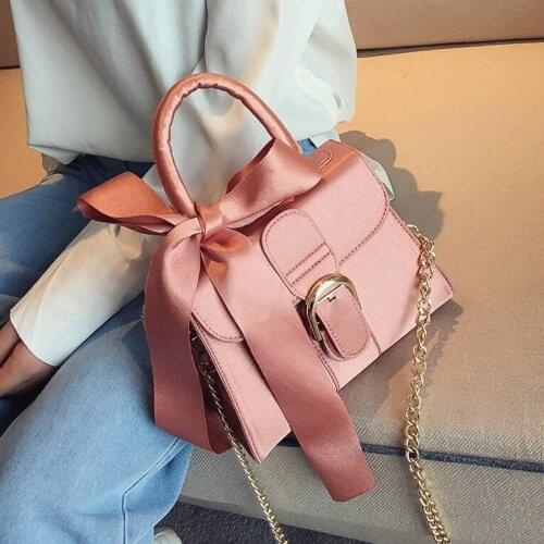 Women Bowknot Messenger Bags Chains Flap Bag Ladies Fashion Shoulder Bags Female Handbags