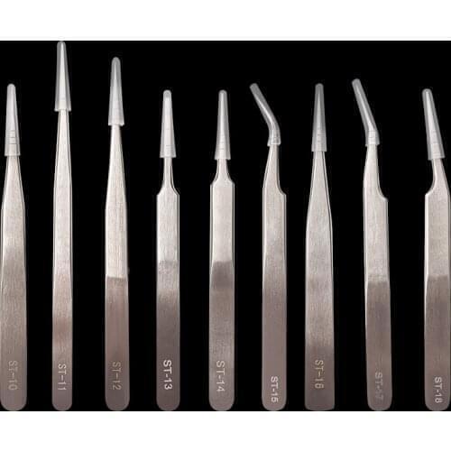 1 Pc Eyelash Extension Tweezers Lashes Stainless Steel Tweezer Non-Magnetic Eyelashes Tools Professional Women Makeup Tools