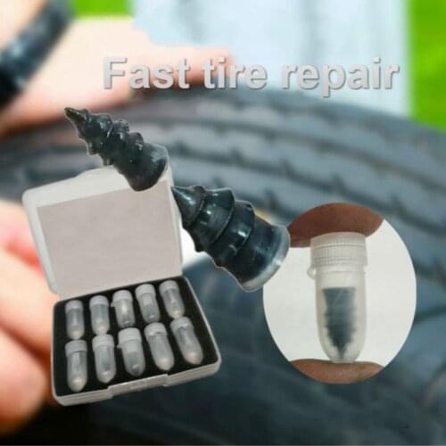 10 PCS Vacuum Tyre Repair Nail Motorcycle Bicycle Tubeless Tire Repair Tool Tyre Drill Puncture Glue Free Repair Tire Film Nail