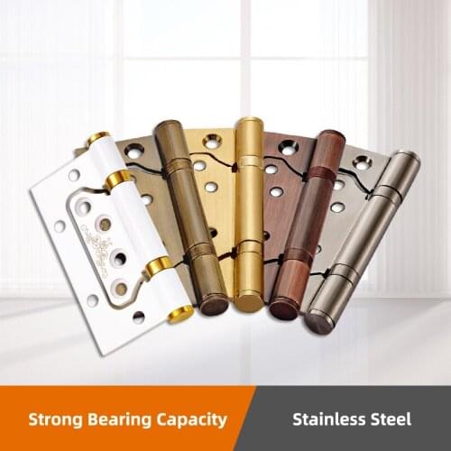 1PC 4 Inch Ball Bearing Flush Hinges Stainless Steel Door Hinges 3mm Thick with Screws Furniture Wardrobe Door Hinge 5 Color
