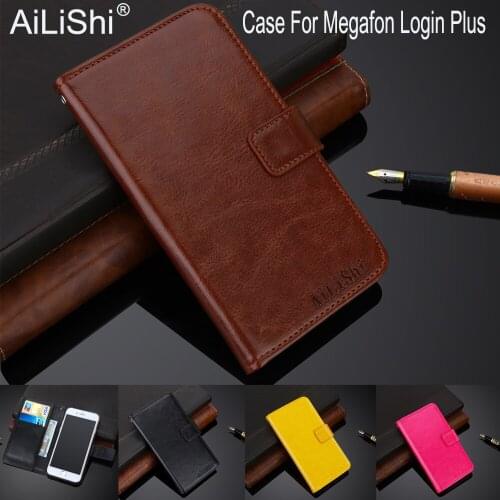 AiLiShi 100% Exclusive Case For Megafon Login Plus Luxury Leather Case Flip Top Quality Cover Phone Bag Wallet Holder + Tracking