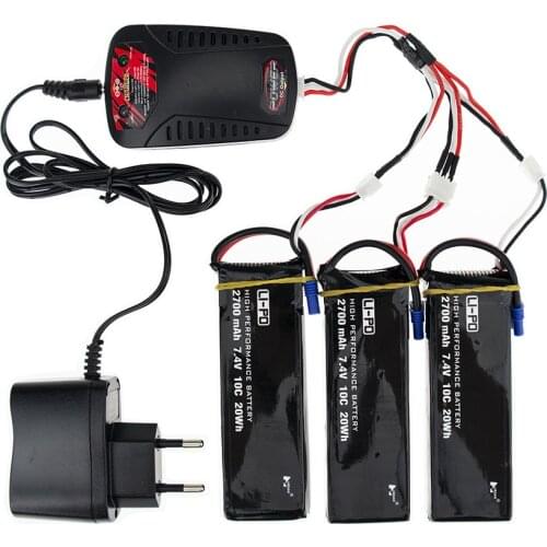 Hubsan H501C H501S X4 7.4V 2700mAh Lipo Battery 10C 20WH battery W/ Charger Set For RC Quadcopter Drone Parts