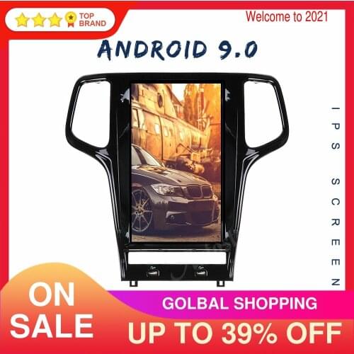 4+128GB Android 9.0 For JEEP Grand Cherokee 2010-2019 Tesla style Car GPS Navigation Multimedia Player Auto Radio Tape Head Unit