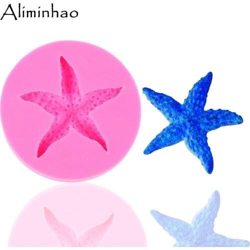 B0448 starfish shape DIY Cake Silicone mould chocolate fondant cake decorating tools Resin Clay Soap Candle Mold