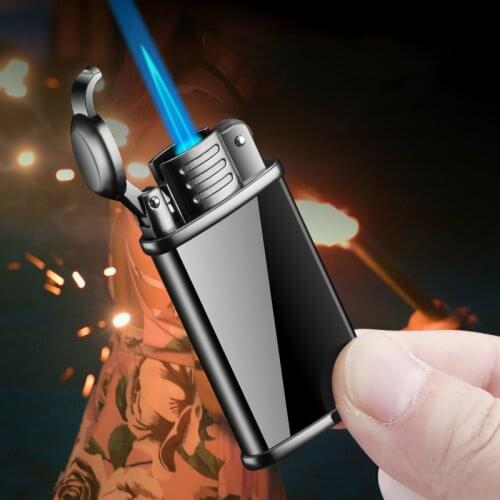 Butane Turbo Lighter Windproof Retro Gas Lighter Cigarettes Lighters Metal Lighters Smoking Accessories Gadgets For Men