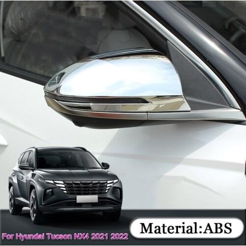 For Hyundai Tucson NX4 2021 2022 Car Styling ABS Car External Rearview Mirror Cover Sequins Auto Sticker Automobiles Accessories