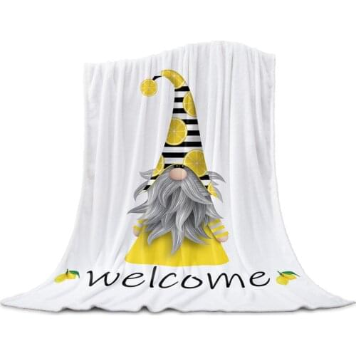 Farmhouse Dwarf Fruit Lemon Throw Blanket Soft Picnic Blanket Home Decor Microfiber Flannel Blankets for Beds
