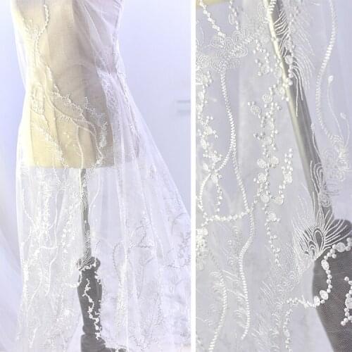 European and American fashion farm, wedding dress, fashion, plane embroidery, whole fabric, hand-made DIY, white material