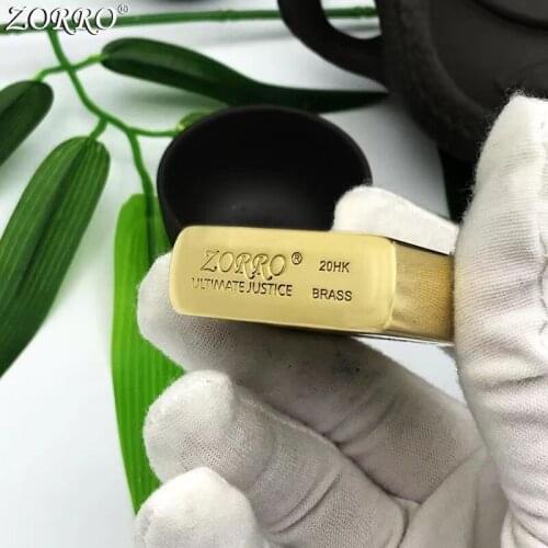 Zorro Kerosene Lighter Pure Copper Exquisite Carving Lucky Carp Classic Brass Collection Creative Gift