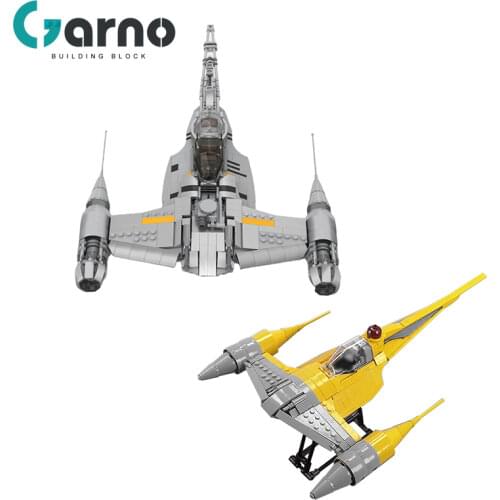 Space Wars Movie creator expert Weapon Battle Spaceship Naboo N-1 Starfighters Building Blocks Aircraft Mini Model Kids Toys