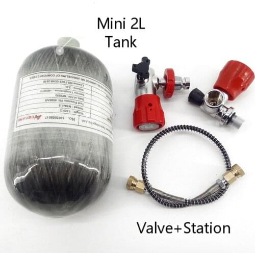 AC520111 Scuba Pcp Cylinder Mini 2L 300Bar Import Carbon Fiber Tank With Pcp Valve Airforce Condor Pcp Air Rifle Gun Acecare