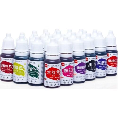 1 Pcs 24 Colors 10ml Natural Ink Dyeing Pigment Tools Food Coloring Macaron Ice Cream Cake Pastries Cookies DIY Craft Pigment