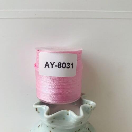AY-8031 A Roll Wholesale 2mm-36mm 100% Pure Silk Embroidery Ribbons Handcraft Supply Double Faced Thin Taffeta Silk Ribbon