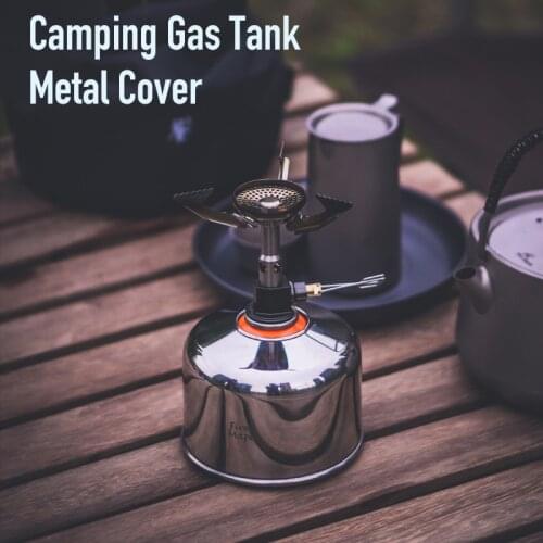 Outdoor G2 Gas Can Fuel Tank Stove Cylinder Metal Protective Cover Protector Vintage Stainless Steel Camping Accessories