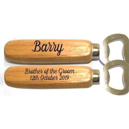 Personalize name role wooden engraved wedding Bottle Opener groomsman father of the groom thank you Gifts opener birthday gifts
