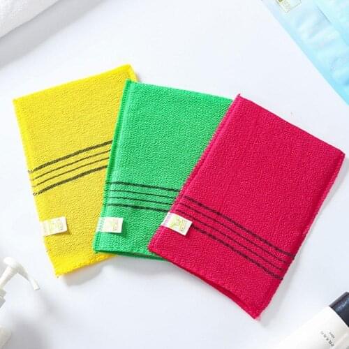 Portable Double-sided Towel Korean Exfoliating Bath Washcloth Body Scrub Shower Towel For Adults Coarse Grain Towel