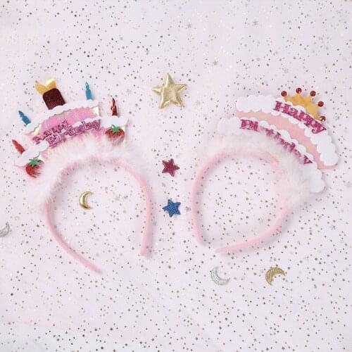 10 Pack Princess Queen Children Girl Pink Crown Birthday Cake Party Cute Sweet Fun Cake Headband Photo Props Hair Accessories