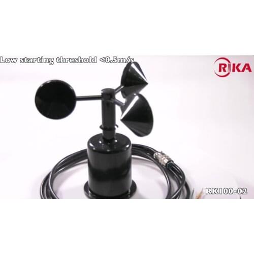 RK100-02 Cheap Plastic 3 Cup Outdoor Analog 4-20mA Output Wind Speed Meter Sensor Anemometer RS485 with CE