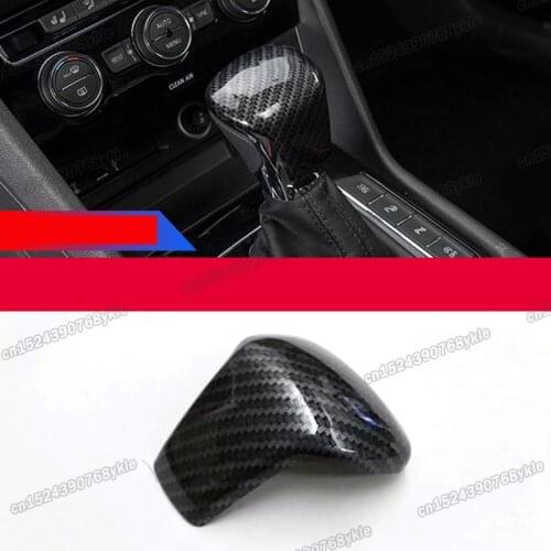 Lsrtw2017 Car Gear Lever Head Shift Knob Cover Chrome Trim for Volkswagen Vw Tiguan 2017 2018 2019 2020 2021 Accessories Auto