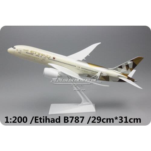 ASSEMBLE 31CM 1:200 Plastic Air Etihad Airline Boeing 787 B787 Airways Aircraft DIY Assembled Assembly airplane model air Plane