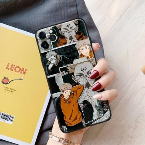 Jujutsu kaisen Ryomen Sukuna anime silicone Phone Case FOR iPhone Se 6 6s 7 8 Plus X Xr Xs 11 12 Mini Pro Max Glass Cover Shell
