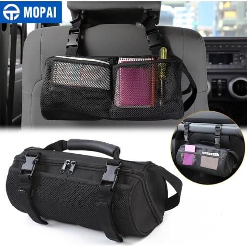 MOPAI Stowing Tidying Car Seat Copilot Handle Storage Bag Insulated Bag for Jeep Wrangler TJ JK JL JT 1996-2020 Accessories