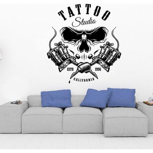 Tattoo Studio Wall Sticker Decals Decal Mural Shop Decor for Wall Glass Door Vinyl Tattoo Salon Logo Removeable 4247