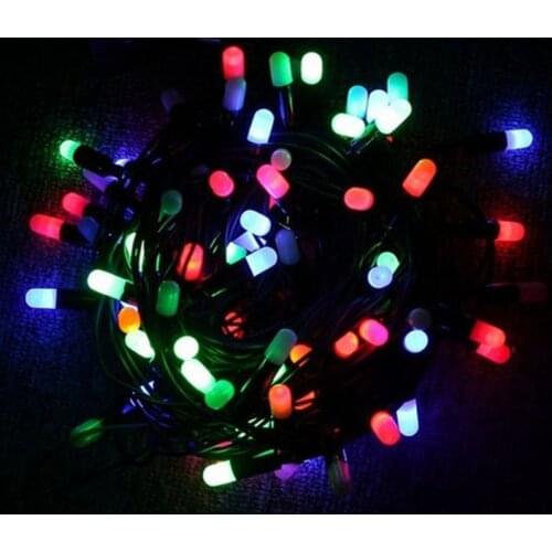 Black line Waterproof Anti-fog LED String Lights 220V 10M 100M Outdoor Garland Christmas Party Wedding Decoration lighting