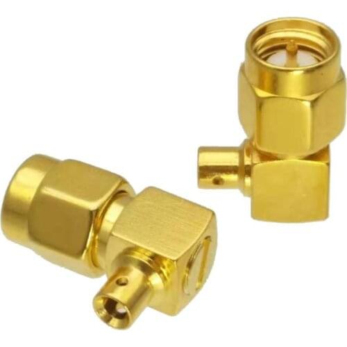 1Pcs SMA male plug right angle solder semi-rigid RG405 0.086" Cable RF Coaxial connector