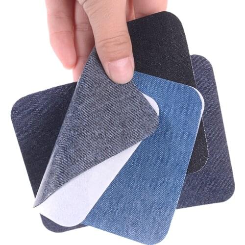 12pcs/lot Elbow Knee Denim Patches Iron On Patches Repair Jeans Patch For Clothes Stickers Clothing Sewing Craft DIY Accessories