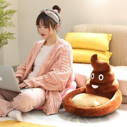 45cm Funny Poop Plush Pillow Stuffed Toys Soft Plushie Wacky Poop Pillow Chair Sofa Floor Cushion Gift for Girls Kids Home Decor