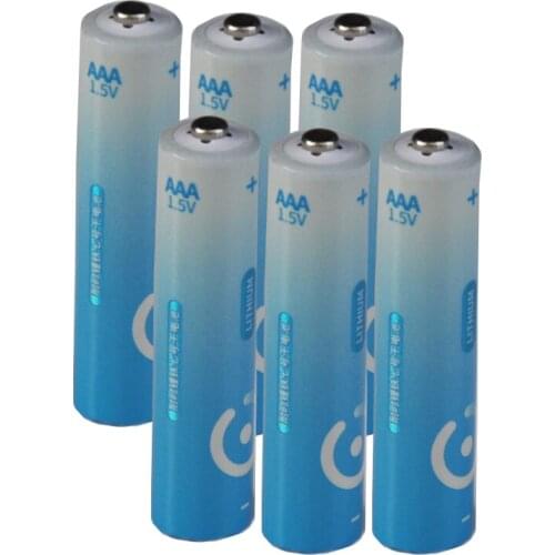 6PCS 1.5V AAA Lithium battery 1100mah NICE LR6 3A LiFeS2 dry cell NOT rechargeable for camera toys electric shaver toothbrush