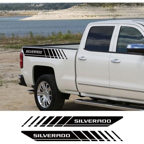 Car Stickers For Chevrolet Silverado Pickup Rear Trunk Side Decals Truck Graphics Letters Vinyl Decor Cover Auto Accessories