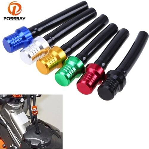 POSSBAY Universal Motorbike Motorcycle Gas Fuel Petrol Tank Caps for Cafe Racer 2 Way Valve Vent Breathers Pipe Hose Tube Pipe