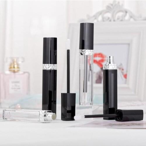 3 Size Black Lip gloss Tubes DIY Empty Cosmetic Container Refillable Bottles Liquid Lipstick Storage Bottle