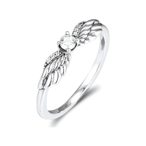 CKK Ring Angel Wing Rings Women Anel Feminino 100% 925 Jewelry Sterling Silver Anillos Mujer Wedding Engagement bagues pour