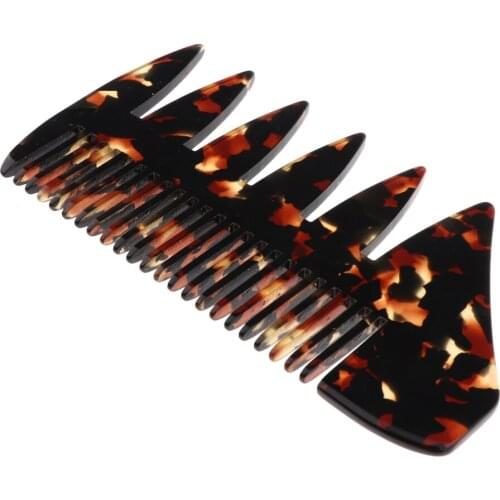 Dual Tip Afro Pick Comb Lifting Plastic Mens Oily Hair Brush Straight Curly