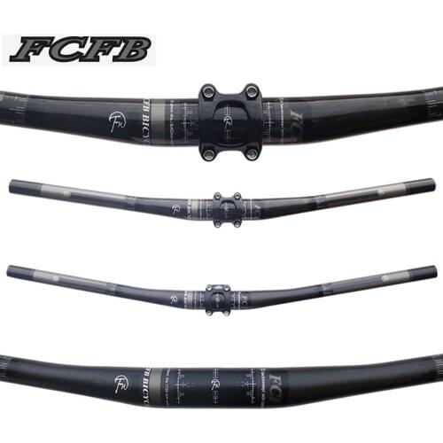 FCFB FW full carbon fiber mtb bicycle handlebar 31.8mm Mountain bike carbon handlebars 4 upsweep 9backsweep free shipping