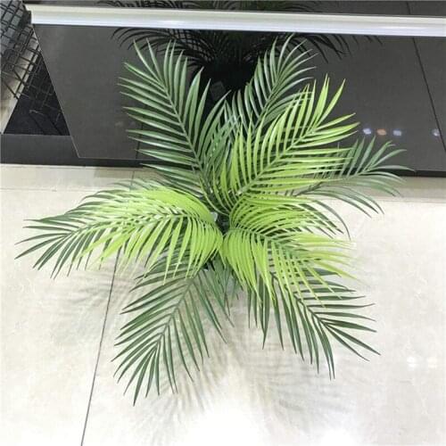 Hot 12Pcs Artificial Palm Leaves Plants Faux Palm Fronds Tropical Large Palm Leaves Greenery Plant for Leaves Hawaiian Party