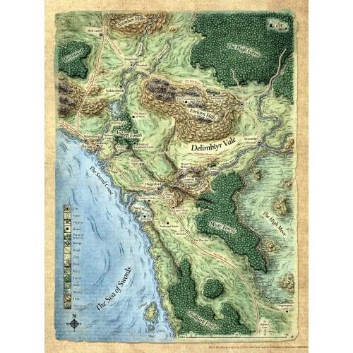Map of Wizards of the Coast in USA Classic Vintage Retro Kraft Decorative Poster Maps Home Bar Posters Wall Canvas Sticker Decor