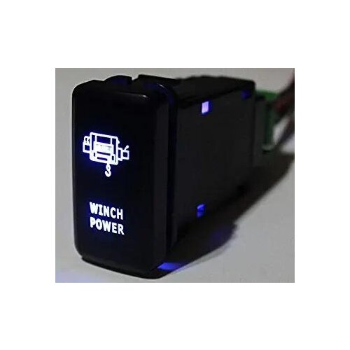 WINCH POWER Push Switch Button LED with Wires For Land Fortuner Tacoma