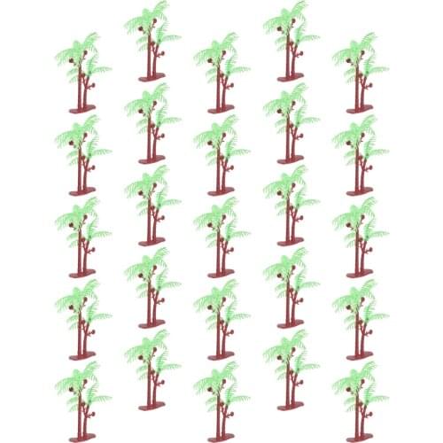 25pcs Coconut Tree Model Micro Landscape Decoration Cake Tree Ornaments 8cm
