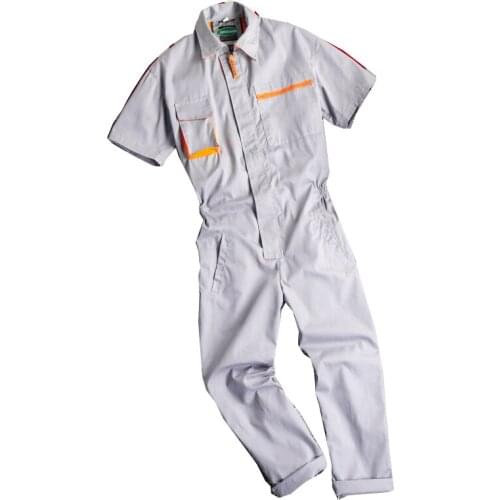 2021 new mens and womens short-sleeved casual Japanese work clothes clothing suits jumpsuits casual pants suits