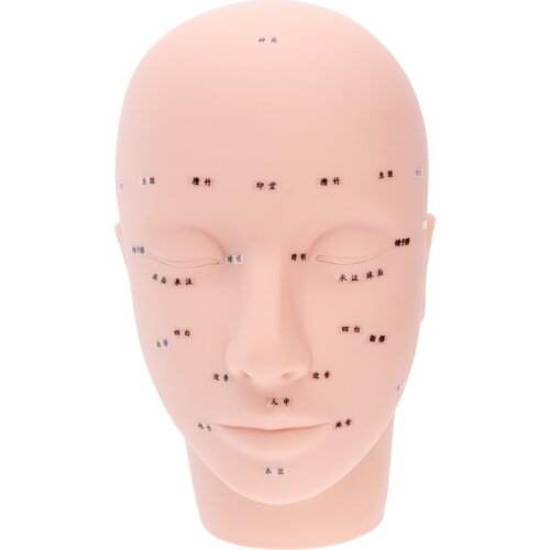 Soft Mannequin Training Head With Acupoints Eyelash Makeup Massage Practice