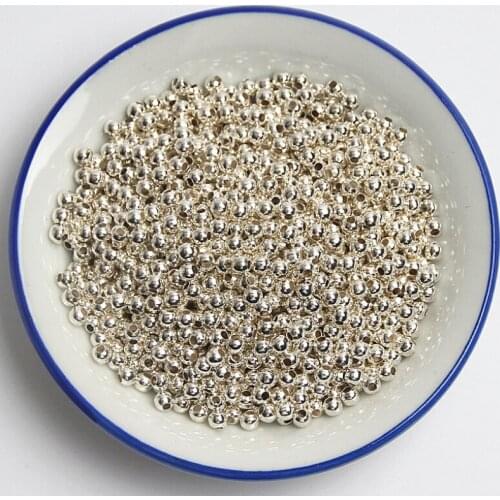 3-14mm silver Color Acrylic Imitation Pearls Beads Spacer Ball Loose Beads For Jewelry Making DIY Necklace Bracelet