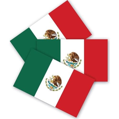 Mexican Flag Bumper Sticker Durable Waterproof Material Car Accessories Decoration Motorcycle Helmet Luggage Truck Decal