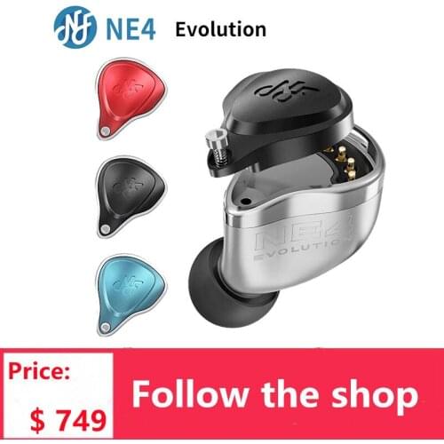 NF AUDIO NE4 Evolution 4BA Earphones HiFi Earphone with Replaceable Frequency Dividing Faceplate IEMs