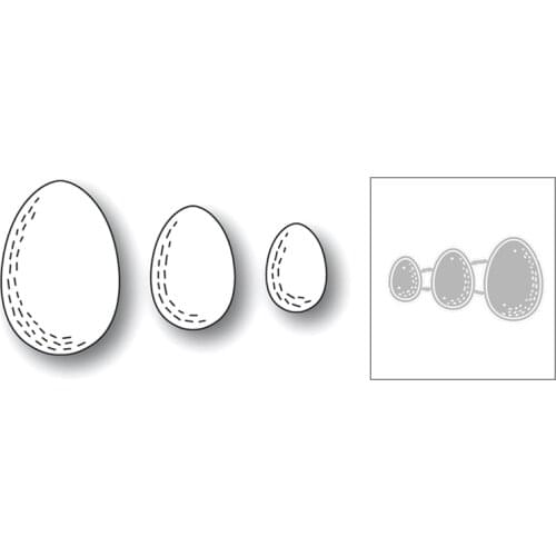 2020 New Oval Hen Egg Quail Ostrich Eggs Edge Sewing Thread Embossing Metal Cutting Dies For Scrapbooking Card Making No Stamps