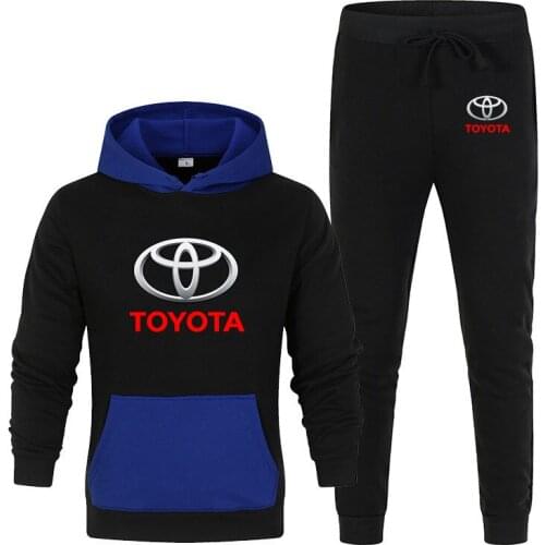 2021 Spring New Mens Brand Toyota Print Set Harajuku Jackets Sport Suits Hip Hop Male Hoodies Fashion Casual Sweatpant Set